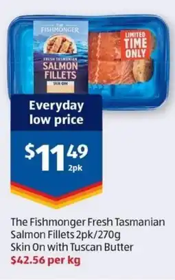 ALDI Fresh Tasmanian Salmon Fillets 2pk offer