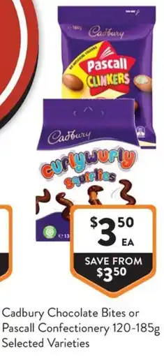 Foodworks Chocolate Bites or Pascall Confectionery offer