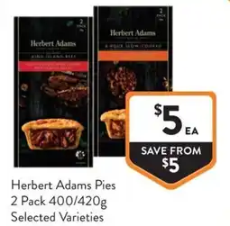 Foodworks Herbert Adams Pies 2 Pack offer