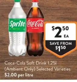 Foodworks Coca-Cola Soft Drink offer