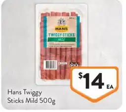 Foodworks Hans Twiggy Sticks Mild offer
