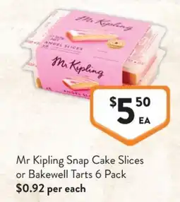 Foodworks Snap Cake Slices or Bakewell Tarts 6 Pack offer