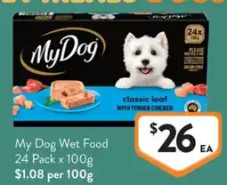 Foodworks My Dog Wet Food 24 Pack offer