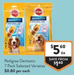 Foodworks Dentastix 7 Pack Selected Varieties offer