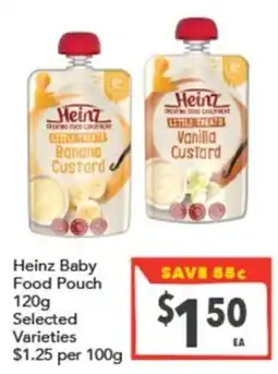 Supa Valu Heinz Baby Food Pouch 120g offer