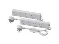 Officeworks HPM 4 Outlet Powerboard Twin Pack offer