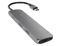 Officeworks Satechi Slim USB-C Multiport Adapter Space Grey offer