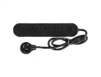 Officeworks HPM 4 Outlet Powerboard Black offer