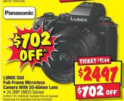 JB Hi-Fi LUMIX S5II Full Frame Mirrorless Camera With 20 60mm Lens offer