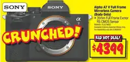 JB Hi-Fi Alpha A7 V Full Frame Mirrorless Camera Body Only offer