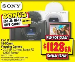 JB Hi-Fi ZV-1 II 18-50mm Vlogging Camera offer