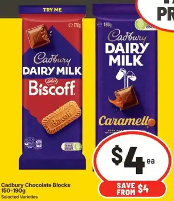 IGA Cadbury Chocolate Blocks offer