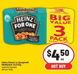 IGA Heinz Beanz or Spaghetti Multipack offer