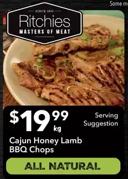 Ritchies Cajun Honey Lamb BBQ Chops offer