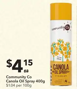 Ritchies Community Co Canola Oil Spray 400g offer