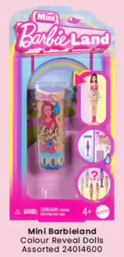 Toymate Mini Barbieland Colour Reveal Dolls Assorted offer