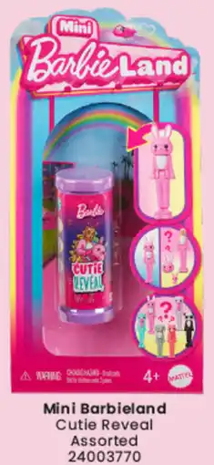 Toymate Mini Barbieland Cutie Reveal Assorted offer