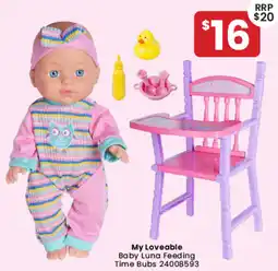 Toymate My Loveable Baby Luna Feeding Time Bubs offer