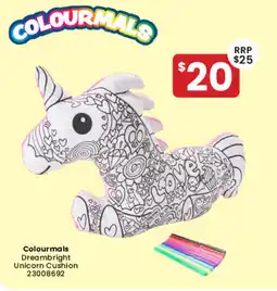 Toymate Colourmals Dreambright Unicorn Cushion offer