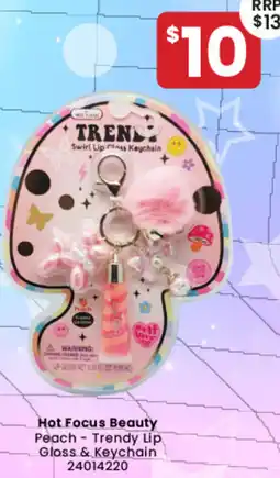 Toymate Hot Focus Beauty Peach Trendy Lip Gloss & Keychain offer