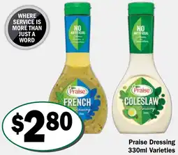 Friendly Grocer Praise Dressing offer