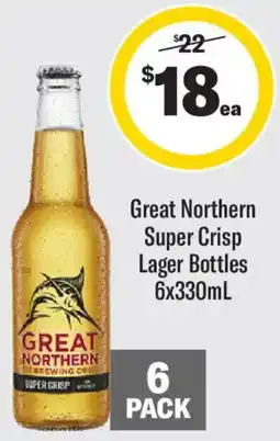 Liquorland Great Northern Super Crisp Lager Bottles offer