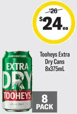 Liquorland Tooheys Extra Dry Cans offer