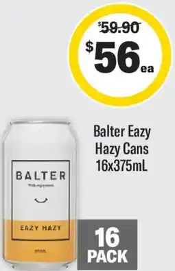 Liquorland Balter Eazy Hazy Cans offer
