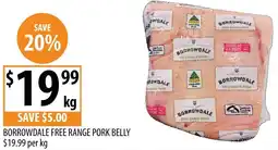 Supabarn Borrowdale free range pork belly offer