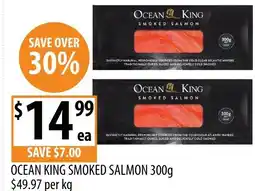 Supabarn Ocean king smoked salmon offer