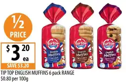 Supabarn Tip top english muffins offer