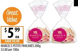 Supabarn Marcel's petite pancakes offer