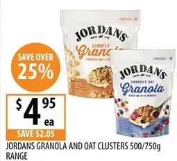 Supabarn Jordans granola and oat clusters offer