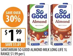 Supabarn Sanitarium so good almond milk long life offer