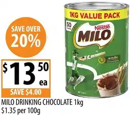 Supabarn Milo drinking chocolate offer