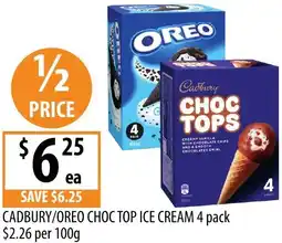 Supabarn Cadbury/oreo choc top ice cream offer