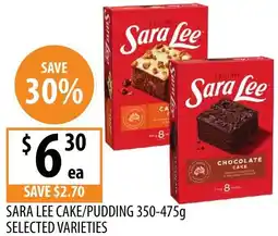 Supabarn Sara lee cake/pudding offer