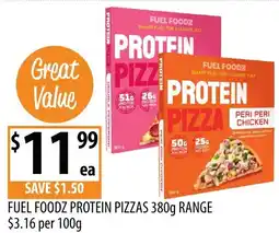 Supabarn Fuel foodz protein pizzas offer