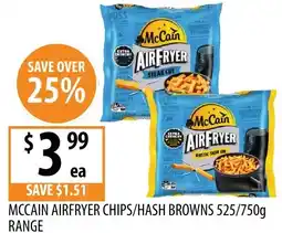 Supabarn Mccain airfryer chips/hash browns range offer