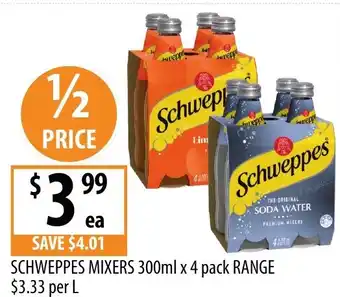 Supabarn Schweppes mixers offer