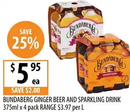 Supabarn Bundaberg ginger beer and sparkling drink offer