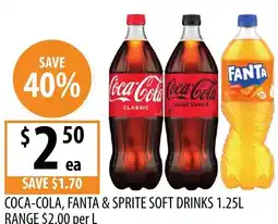 Supabarn Coca-cola, fanta & sprite soft drinks offer