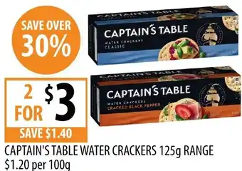 Supabarn Captain's table water crackers offer
