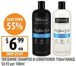 Supabarn Tresemme shampoo & conditioner offer