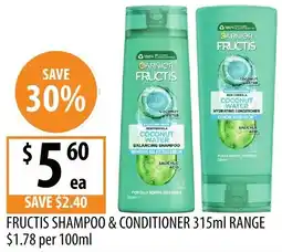 Supabarn Fructis shampoo & conditioner offer