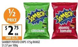 Supabarn Samboy potato chips offer