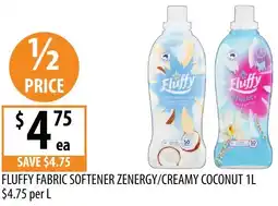 Supabarn Fluffy fabric softener zenergy/creamy coconut offer