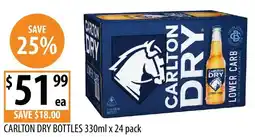 Supabarn Carlton dry bottles offer