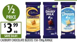 Supabarn Cadbury chocolate blocks offer