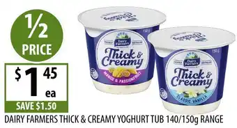 Supabarn Dairy farmers thick & creamy yoghurt tub offer